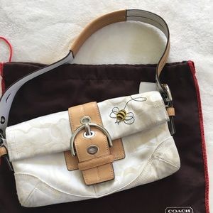 Coach Buzzy Bee Purse in White